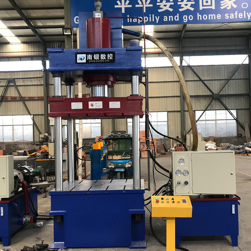 灰斗车拉伸成型液压机生产线315吨四柱油压机厂家海洋之神8590
